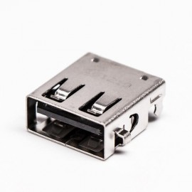usb type-a接口弯式母头沉板四脚插板