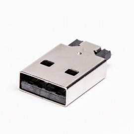 usb公头沉板弯式Type a 2.0接头沉板