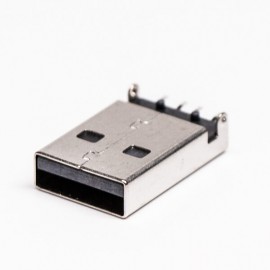 usb2.0沉板封装公头弯式SMT沉板两脚接板