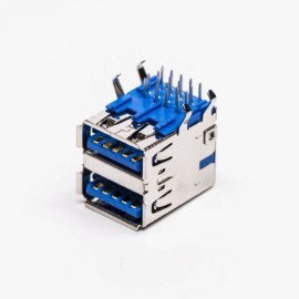 双层usb3.0连接器母头弯式DIP插PCB板 双层usb3.0连接器母头弯式DIP插PCB板