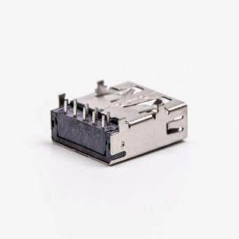 usb3.0dip母座type a弯头dip短体四脚插板 usb3.0dip母座type a弯头dip短体四脚插板