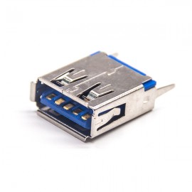 USB3.0接头180度DIP3.0A型穿孔插板9p