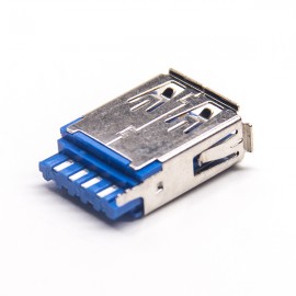 USB3.0 A母插板180度铜壳1U''无卷边