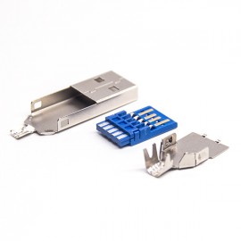 USB 3.0 A公沉板SMT 1.95 L 18.7有柱1U'' 锡胶