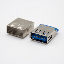 USB连接器A型3.0母头直式9芯连接器