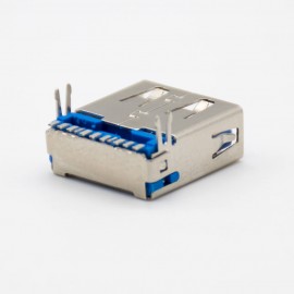 USB typeA 母口3.0直式9芯贴板带鱼叉脚
