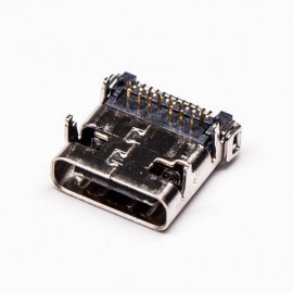 usb  type c接口弯式90度母头贴板插板接PCB板