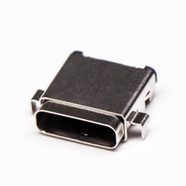 type c母头弯式沉板式smt双贴板式双壳usb连接器 type c母头弯式沉板式smt双贴板式双壳usb连接器