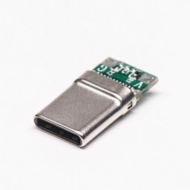 Type C接头直式公头连接器带PCB板焊接式