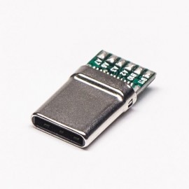 USB Type-C接口24针公头连接器直式焊接式接线 USB Type-C接口24针公头连接器直式焊接式接线