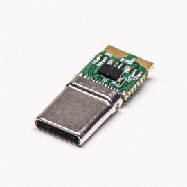 USB C Type公头连接器直式带PCB板焊线 USB C Type公头连接器直式带PCB板焊线