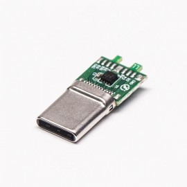 连接器USB Type C公头接口180度直式焊接
