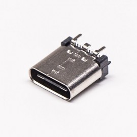 USB Type C母座封装直立式母头连接器SMT接PCB板