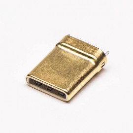 Type C接口镀金公头直式24针插PCB板