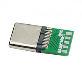 USB type c连接器公头 DIP直插板镀镍用在手机